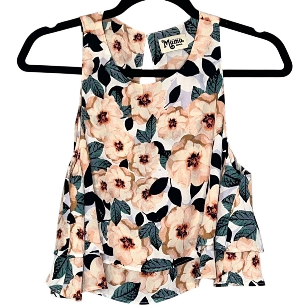 Show Me Your Mumu The King Crop Top S Steel Magnolia Floral Boho Chic Festival